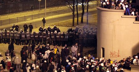 Protest kibiców. Policja zatrzymała dwie osoby