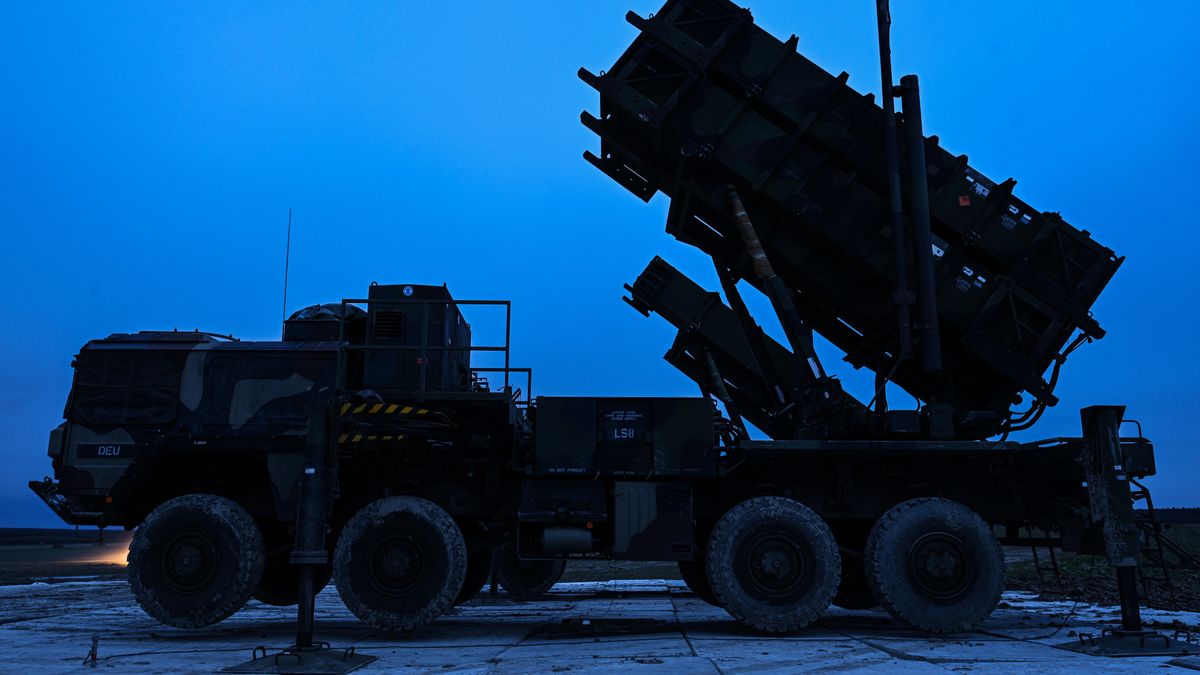 ZAMOSC, POLAND - FEBRUARY 18: Patriot launchers modules mounted on M983 HEMTT part of the US made MIM-104 Patriot surface-to-air missile (SAM) system are pictured on a open field on February 18, 2023 in Zamosc, Poland. The German armed forces deployed Patriots batteries to their NATO neighbor, after a missile explosion in Przewodow, which previous investigation suggests that came from Ukrainian air defense, killed two civilians. Since Russia's large scale military attack on Ukraine on February 24, 2022 more than 9.7 million refugees from Ukraine crossed the Polish borders to escape the conflict, with 1.4 million registering in Poland whilst others moved on to other countries. (Photo by Omar Marques/Getty Images)