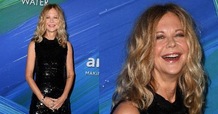 59-letnia Meg Ryan eksponuje nabrzmiałe policzki i pozbawione zmarszczek czoło na gali amfAR (ZDJĘCIA)