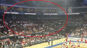 Tak wyglądały trybuny podczas ćwierćfinału siatkarzy. Przypatrz się dobrze