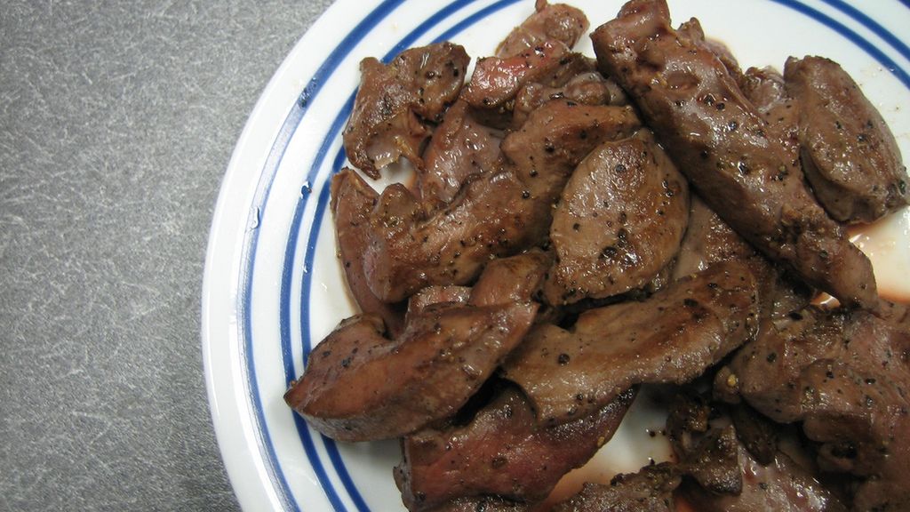 Duszone serce wieprzowe