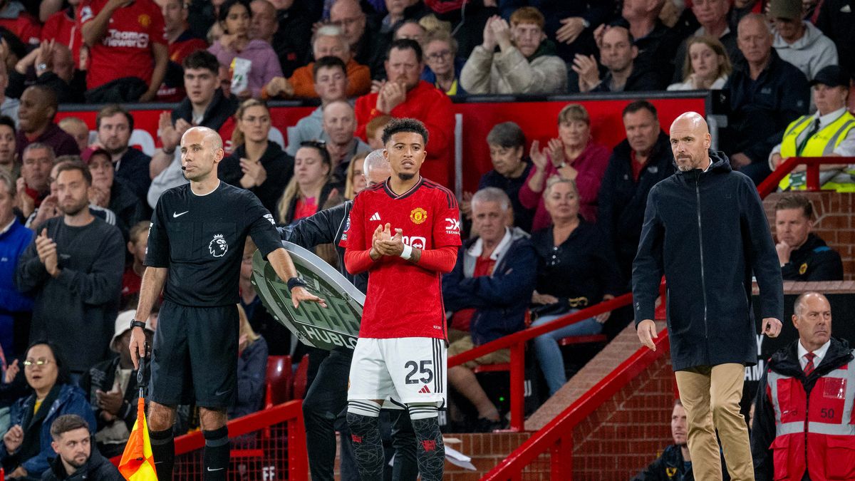 Zdjęcie okładkowe artykułu: Getty Images / Ash Donelon/Manchester United / Na zdjęciu: Jadon Sancho i Erik ten Hag