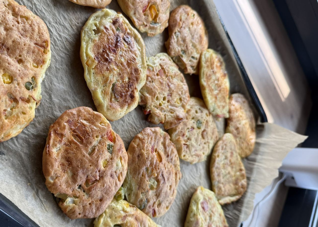 Placki a'la pizza na blaszce 
