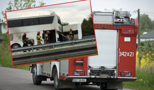 Pożar autobusu na autostradzie A1. Ewakuacja i ogromne korki