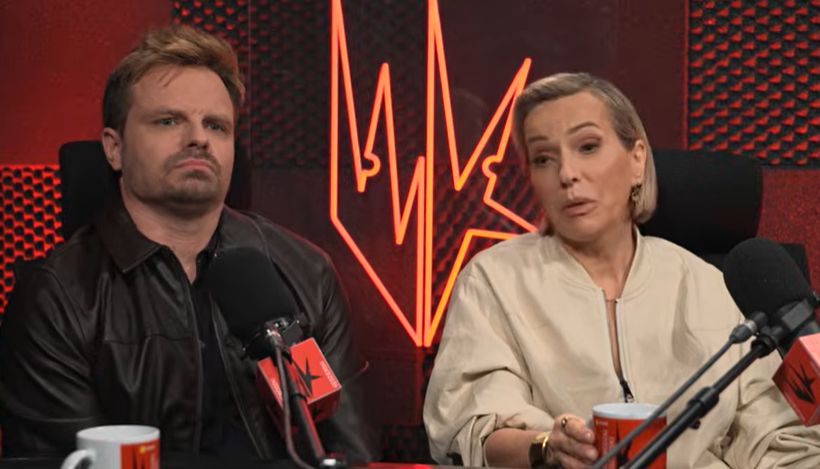 Paulina Smaszcz i Marcin Hakiel w podcaście