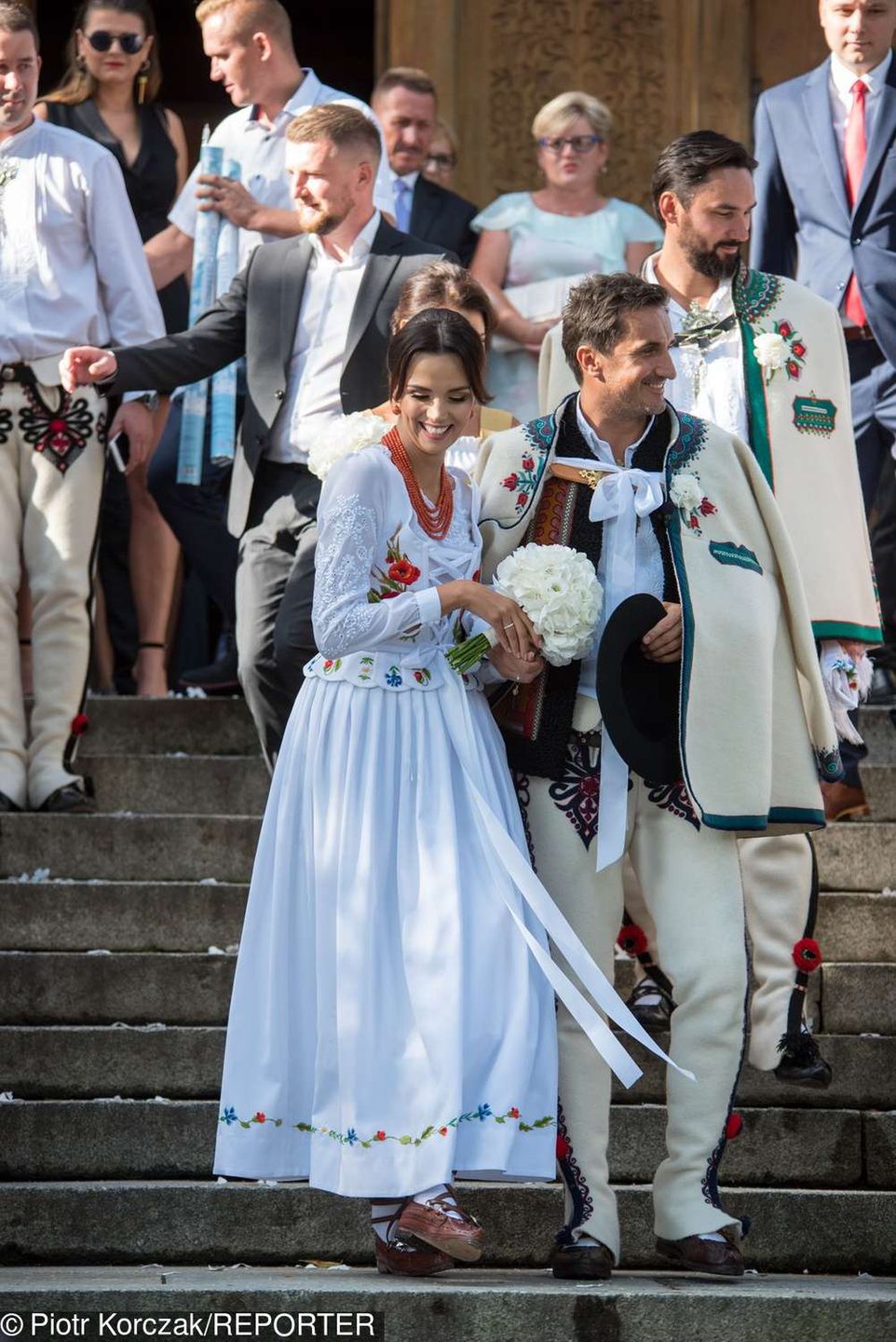 Paulina Krupińska w sukni ślubnej