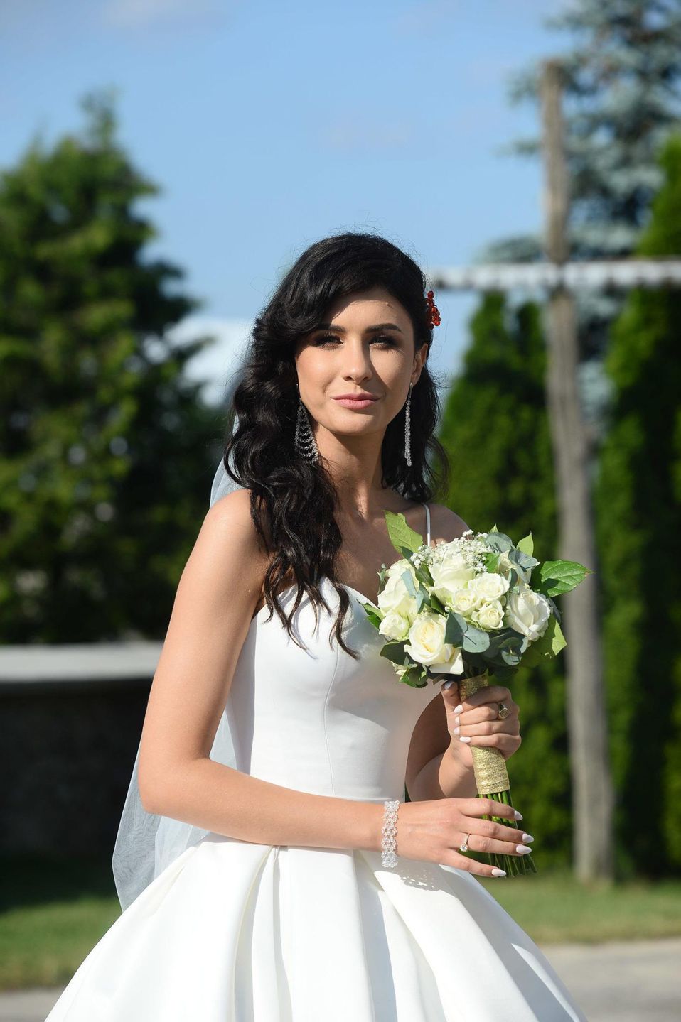 Ewa Mielnicka w sukni ślubnej