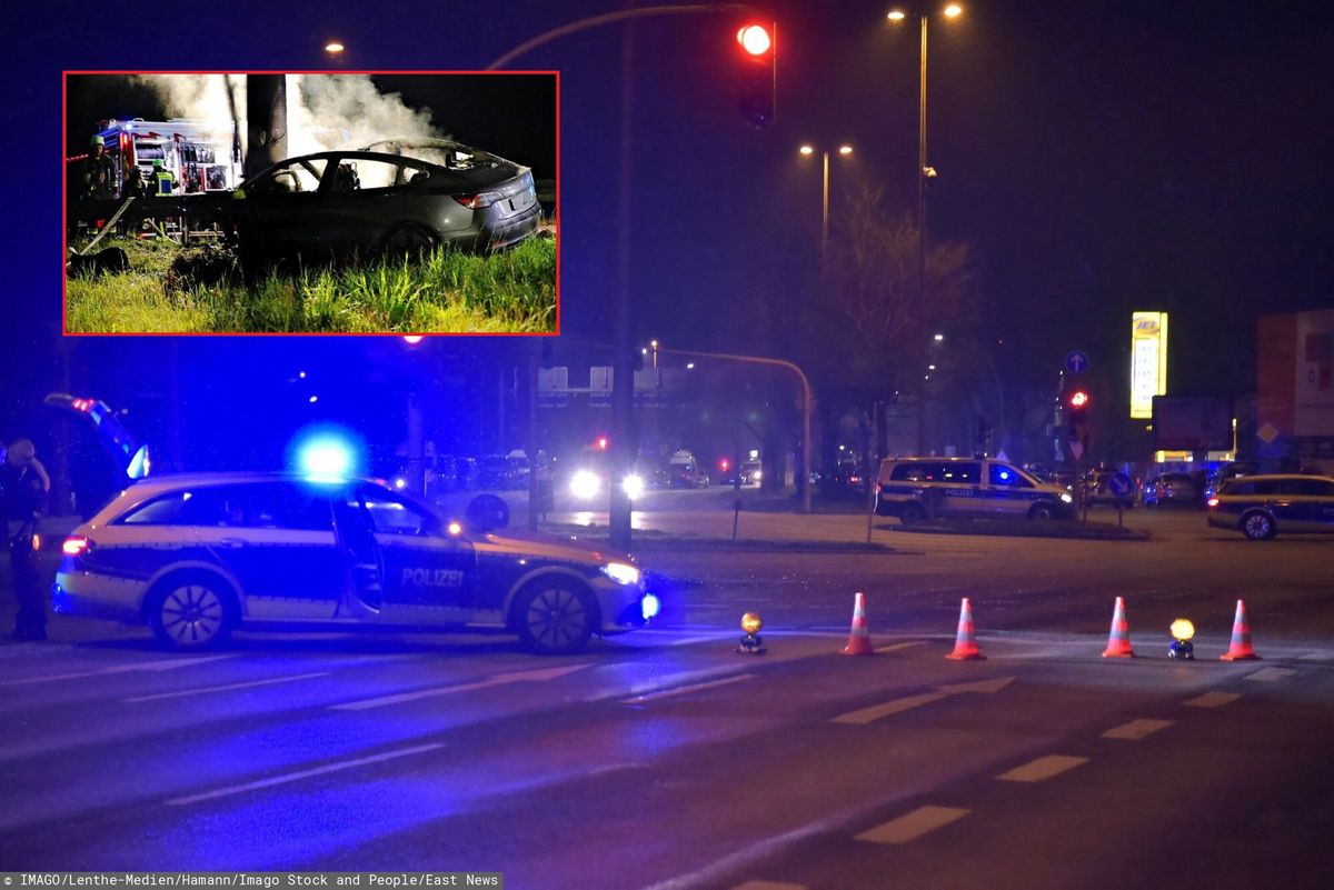  Koszmarny wypadek w Bawarii. Kierowca spłonął żywcem