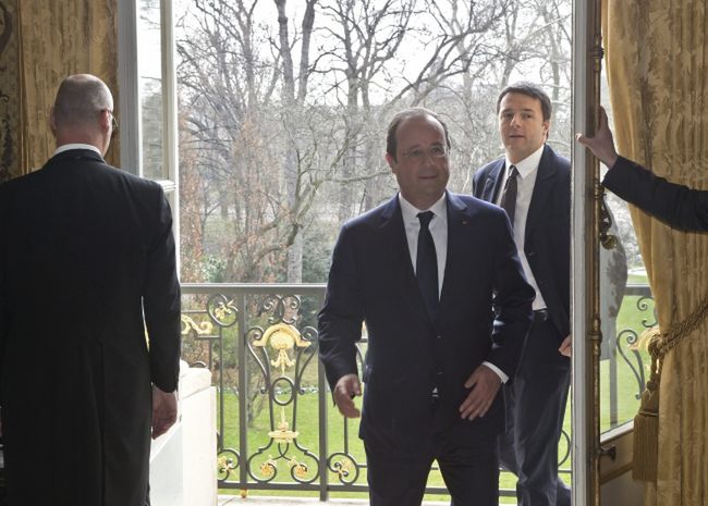 Prezydent Francji i premier Włoch podczas dzisiejszego spotkania