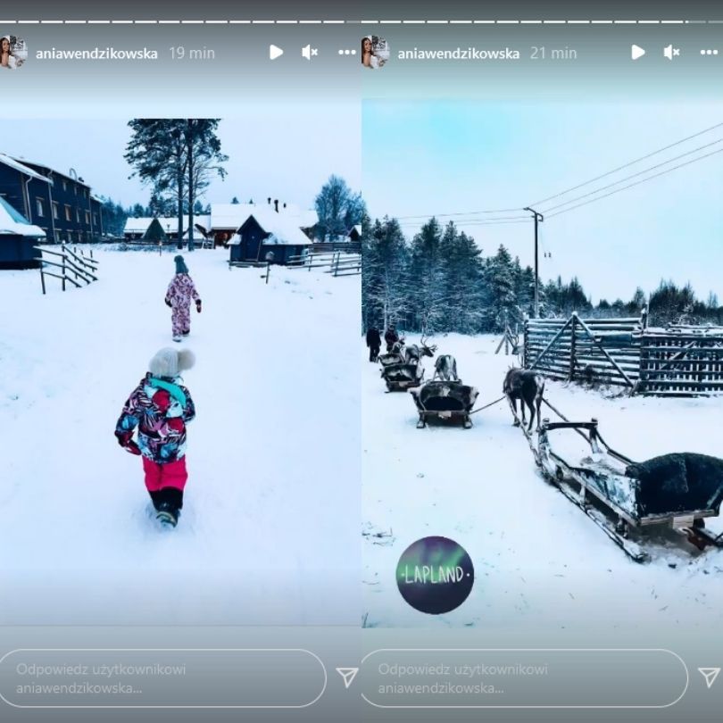 Anna Wendzikowska zabrała córki do Laponii