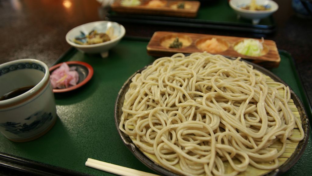 Ugotowany makaron japoński Soba