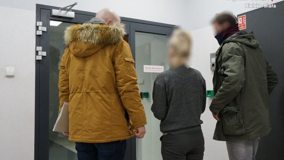 Bielsko-Biała. 24-letnia kobieta rzuciła się na policjantów w obronie partnera.