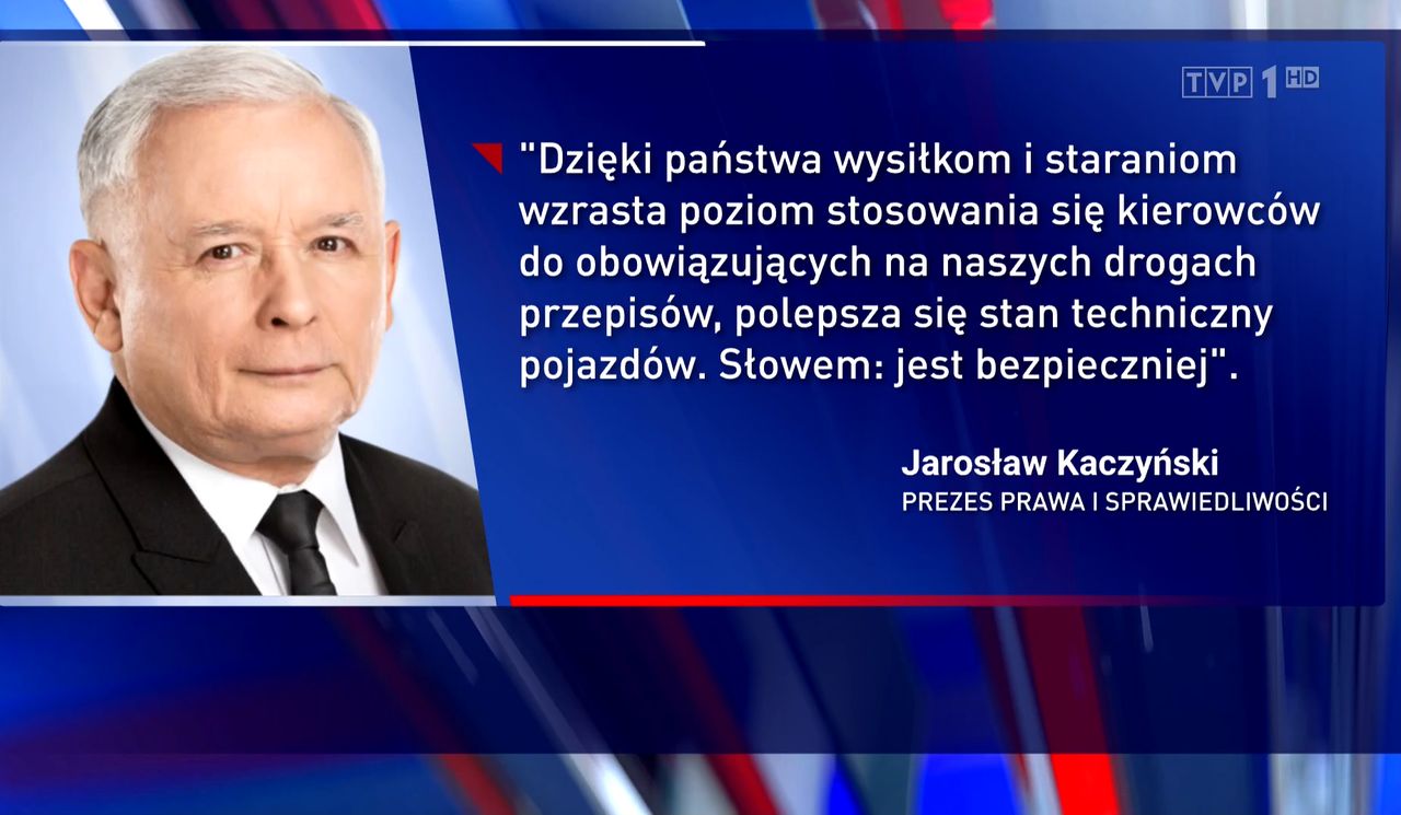 Fragment listu Jarosława Kaczyńskiego do Inspektorów Transportu Drogowego