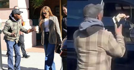 Hojna Jennifer Lopez z torebką za 80 tys. dolarów DAJE JAŁMUŻNĘ bezdomnemu (WIDEO)