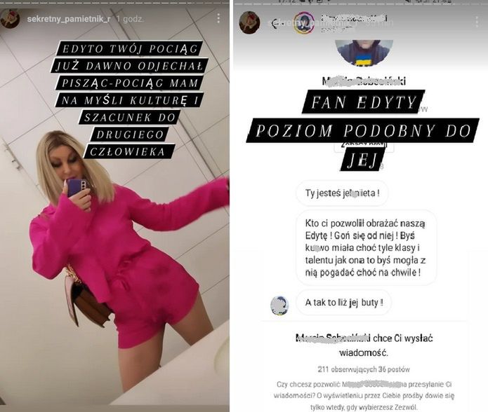 Rafalala zwraca się do Górniak i pokazuje screenshot wiadomości od jej fana