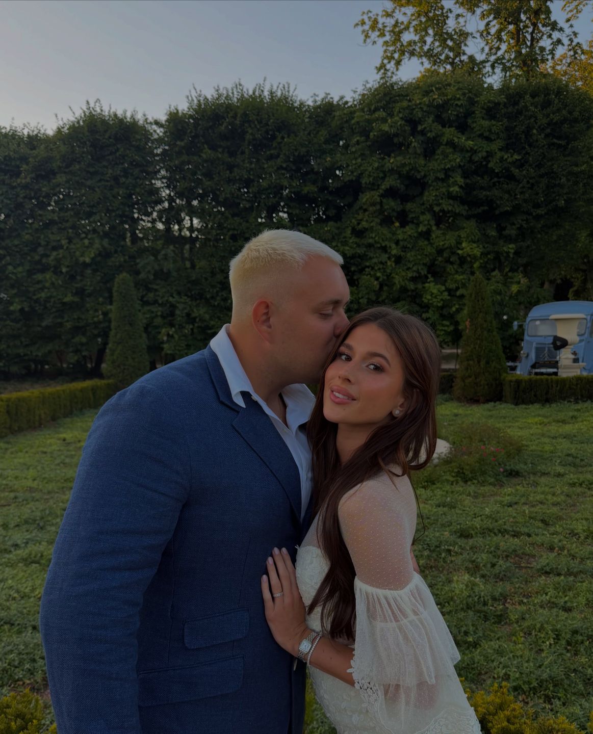 Roksana Węgiel i Kevin Mglej na chrzcie syna Andziaks