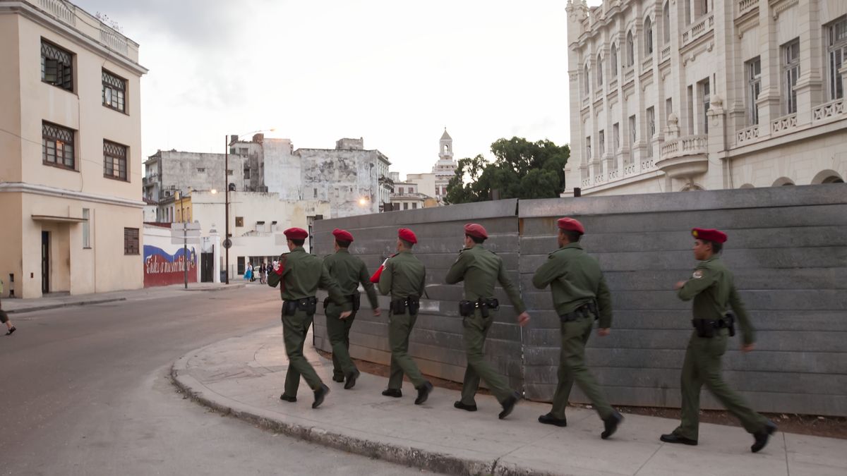 Kubańscy żołnierze w Hawanie