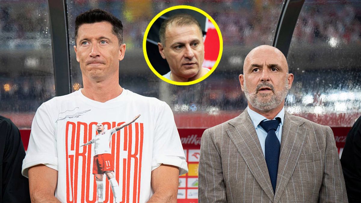 Getty Images / Marcin Golba / Robert Lewandowski i Michał Probierz / Piotr Świerczewski