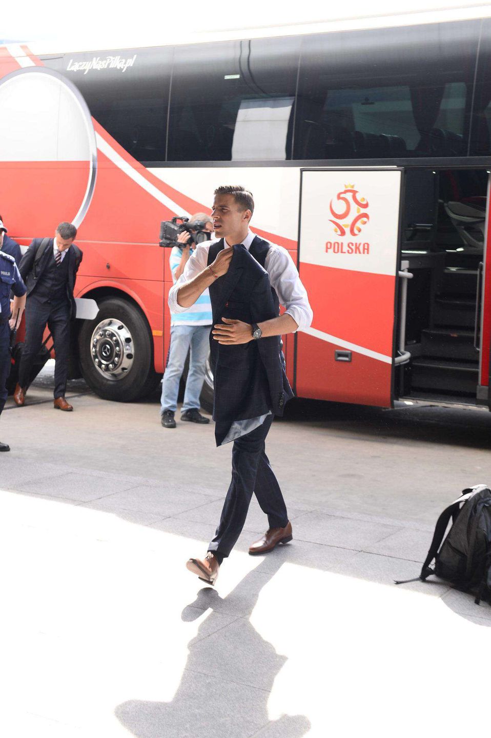 Jan Bednarek na lotnisku – powrót z Mundialu 2018 w Rosji