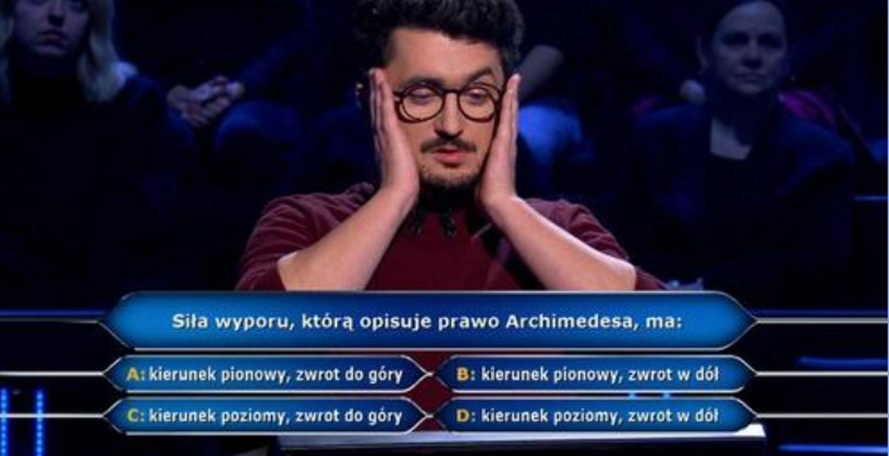 Pan Sławomir  nie pograł długo w "Milionerach"