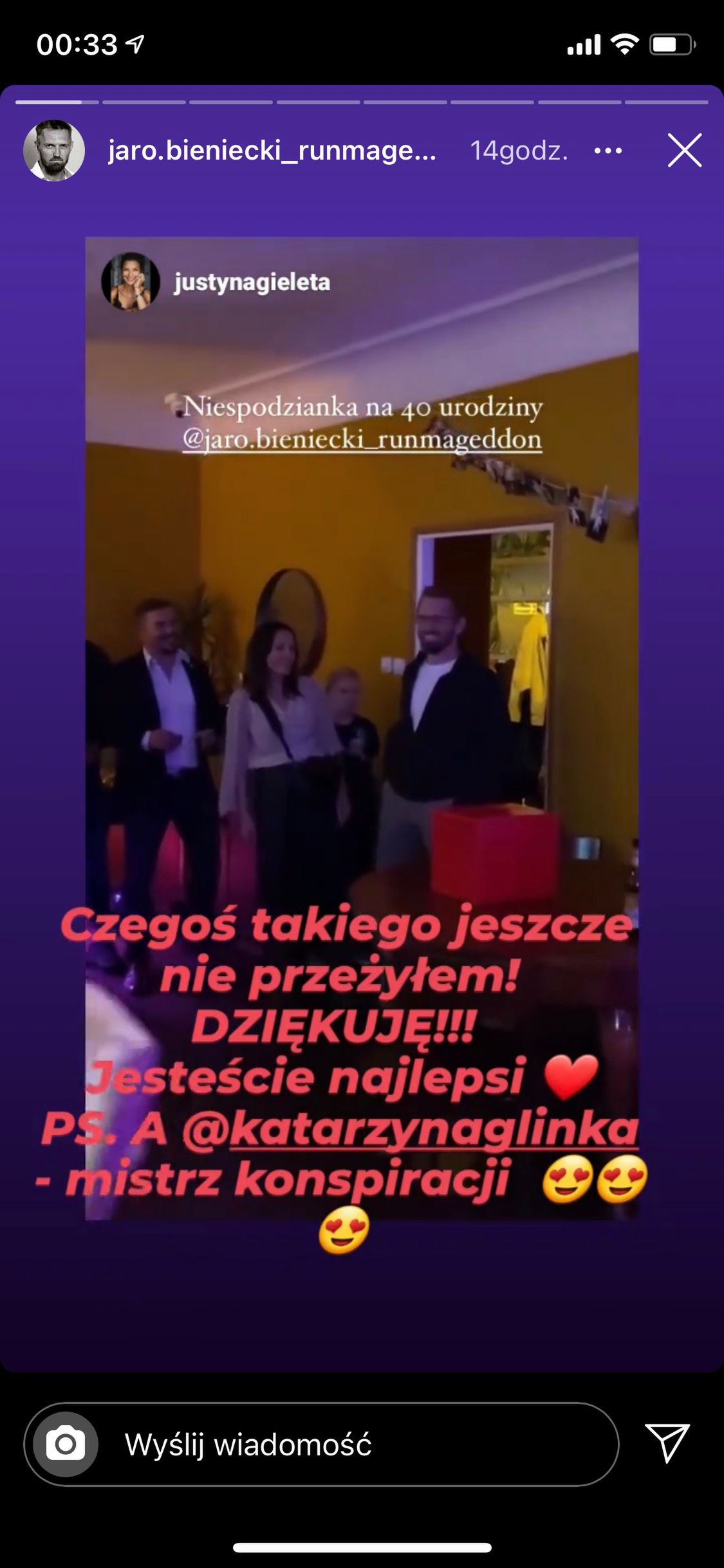 urodziny męża Kasi Glinki