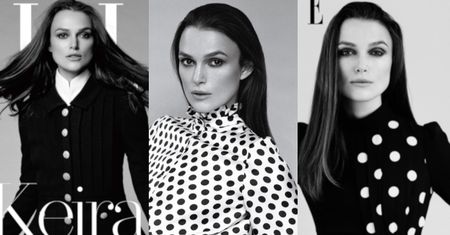 Pochmurna Keira Knightley zerka złowieszczo z kart "Elle US"
