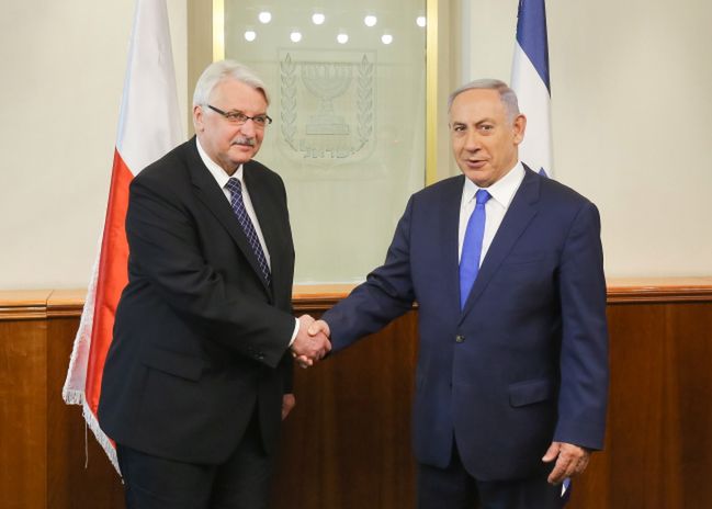 Witold Waszczykowski spotkał się z premierem Izraela Benjaminem Netanjahu