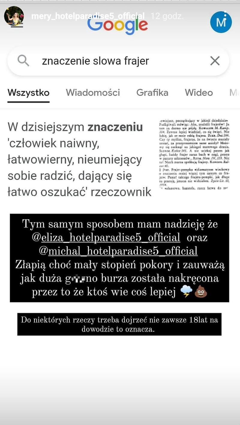 Eliza i Marika wymieniają się "uprzejmościami" 
