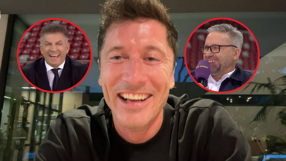 Robert Lewandowski rozbawił obecnych w studiu TVP Sport
