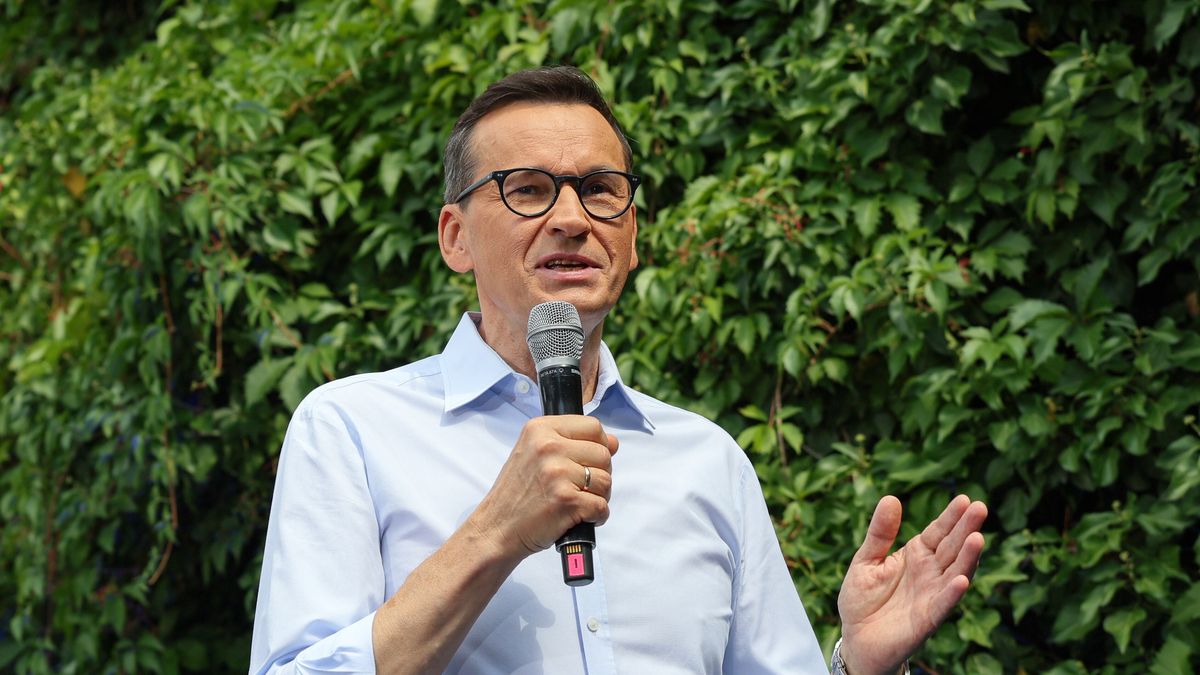 Warszawa, 31.07.2026. Przewodniczący KP Rozwój Plus Mateusz Morawiecki podczas wydarzenia ?Rozwój + Wy?, czyli spotkania członków jego stowarzyszenia ?Rozwój Plus? z sympatykami jego inicjatywy, 31 bm. w Warszawie. W ramach wydarzenia zaplanowano ponad 20 debat i paneli z udziałem ponad 50 prelegentów i gości specjalnych. (mr) PAP/Paweł Supernak