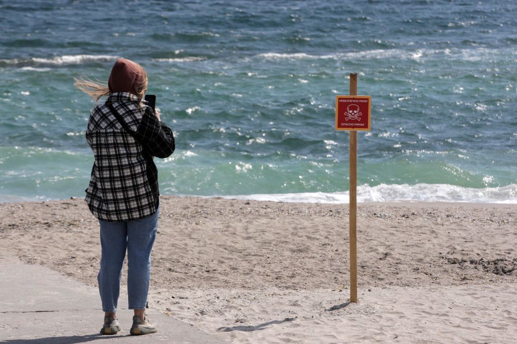Na plażach w Odessie i okolicy znajdują się tabliczki informujące o minach