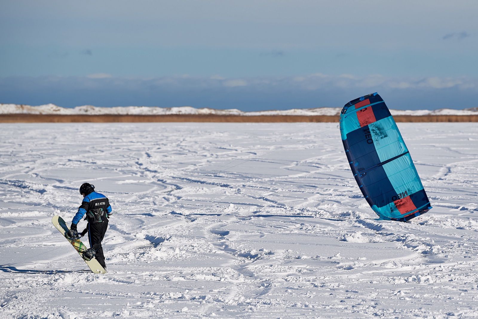 Snowkite na Wyspie Sobieszewskiej