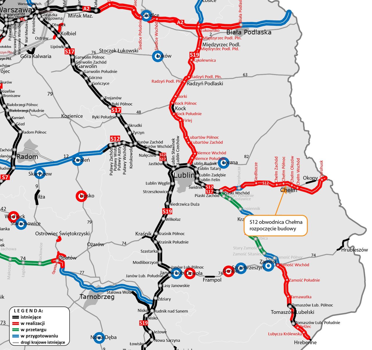 Mapa realizacji inwestycji