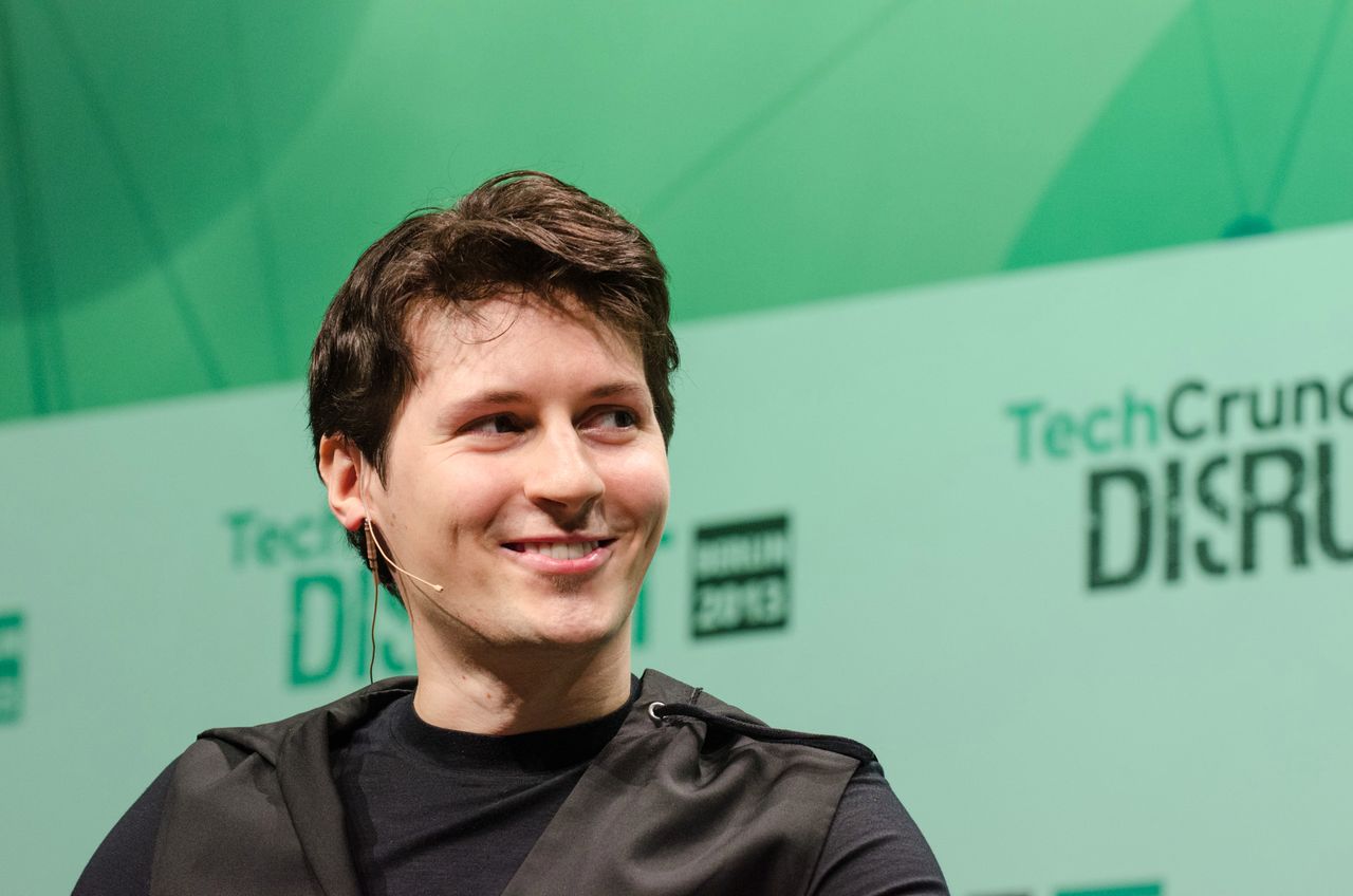 Paweł Durow podczas konferencji TechCrunch Disrupt w 2013 roku, fot. Wikimedia Commons