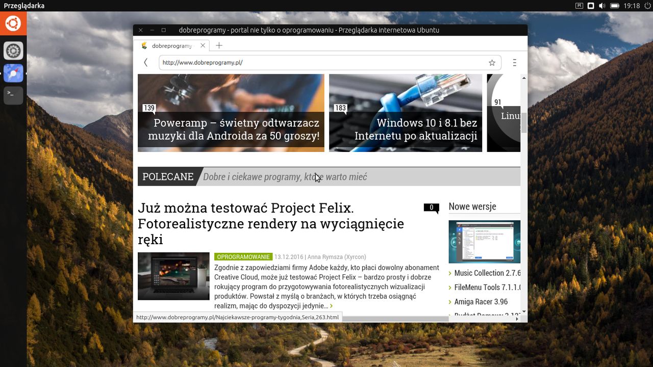 Podgląd wczesnej wersji Unity 8 w Ubuntu