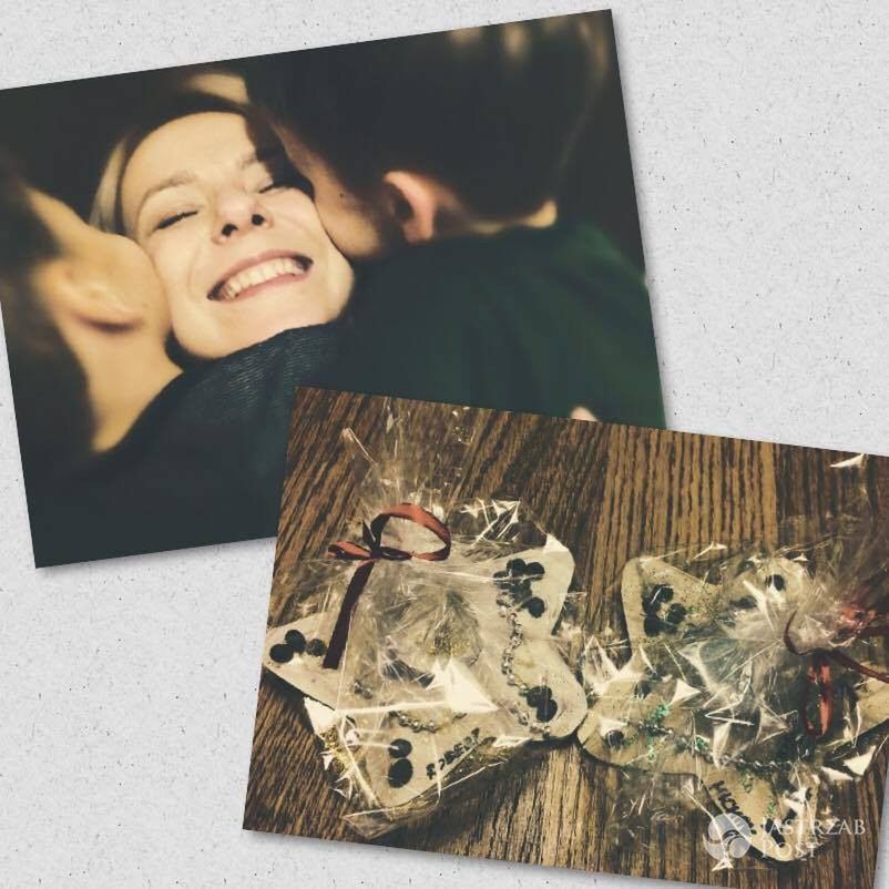 Aneta Zając dostała od synów własnoręcznie zrobione ozdoby choinkowe