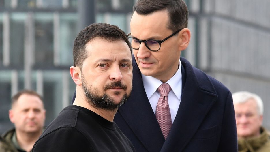 Wołodymyr Zełenski i Mateusz Morawiecki w Warszawie