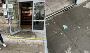 Ktoś oblał wejście do biura PO. Sprawę bada policja