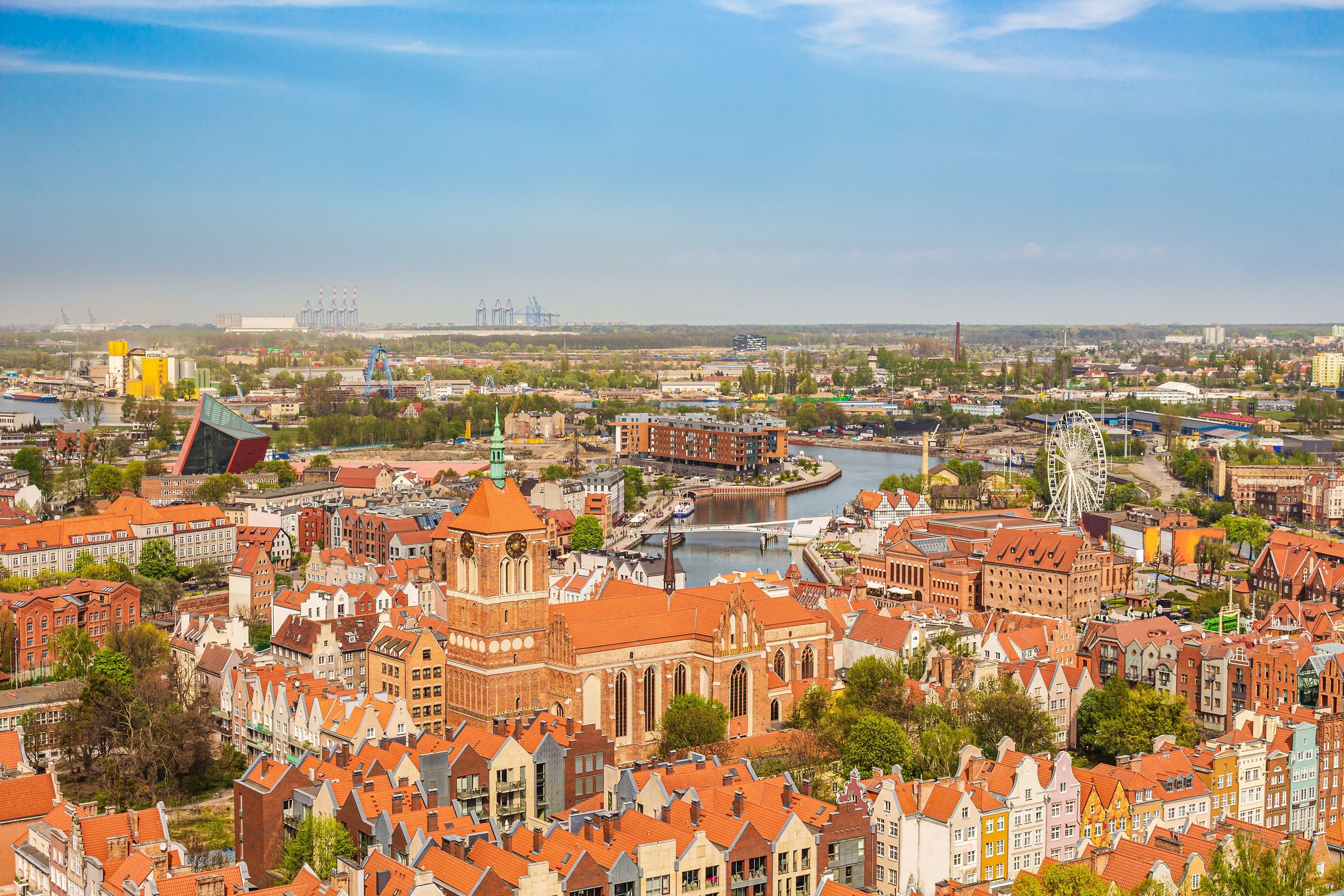 Panorama Gdański z widokiem na muzeum 