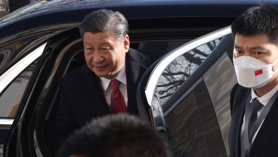 MOSCOW, RUSSIA - MARCH 21: (RUSSIA OUT) Chinese President Xi Jinping arrives at the Grand Kremlin Palace for the talks with Russian President Putin on March 21, 2023, in Moscow, Russia. Three days after accused by an international tribunal of war crimes in Ukraine, Russian President Putin is receiving Chinese leader Xi Jinping for a state visit to Russia. (Photo by Contributor/Getty Images)