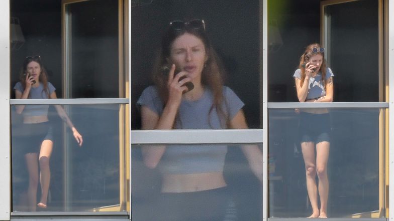 Antek Królikowski relaksuje się na balkonie z Izabelą