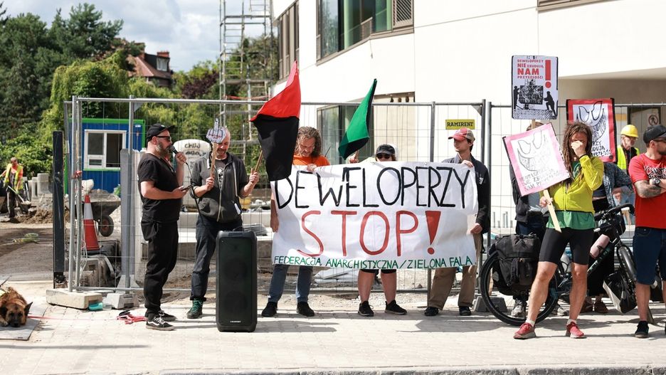 Anarchiści protestowali na poznańskim Sołaczu