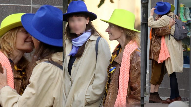 Agata Buzek z koleżanką w Gydni