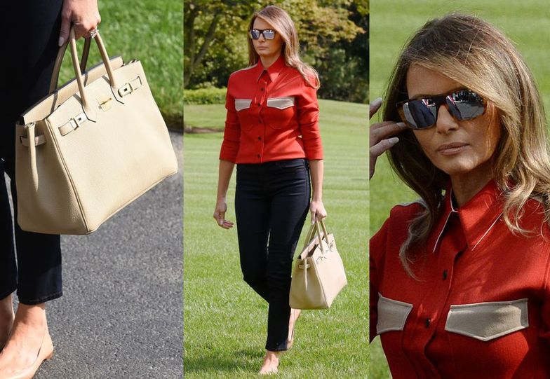 Melania Trump z torebką za 40 tysięcy wraca z Camp David
