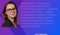 Anna Dąbrowska w zespole Creative Kantar Polska