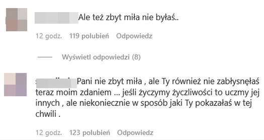 Komentarze pod postem Julii o życzliwosci 