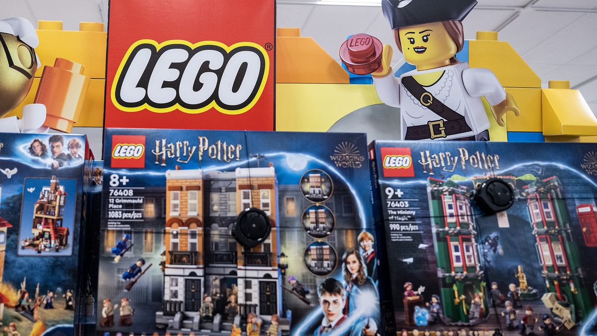 Lego toys for sale at a Target store on Black Friday in Chicago, Illinois, US, on Friday, Nov. 25, 2022. US retailers are bracing for a slower-than-normal Black Friday as high inflation and sagging consumer sentiment erode Americans demand for material goods. Photographer: Christopher Dilts/Bloomberg via Getty Images