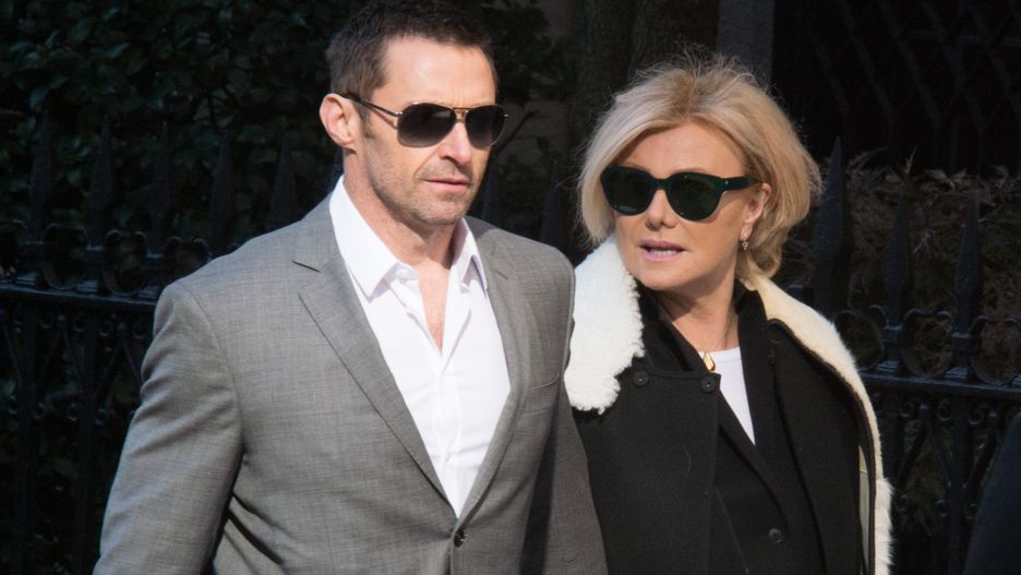 Oscar De La Renta's FuneralNEW YORK, NY - NOVEMBER 03:  Actor Hugh Jackman and Deborah Furness arrive at the funeral of fashion designer Oscar De La Renta at St. Ignatius Of Loyola on November 3, 2014 in New York City.   at St. Ignatius Of Loyola on November 3, 2014 in New York City.  (Photo by Dave Kotinsky/Getty Images)Dave KotinskyCelebrities