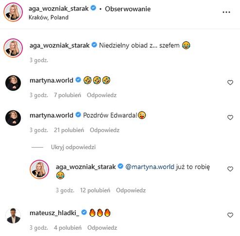 Komentarze pod wpisem Agnieszki Woźniak-Starak