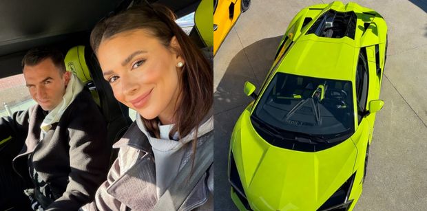 Klaudia Halejcio i jej wiosenna sesja przy aucie za 3,5 miliona złotych. Robi wrażenie? (ZDJĘCIA)